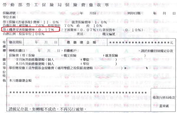 勞工職業災害保險費率